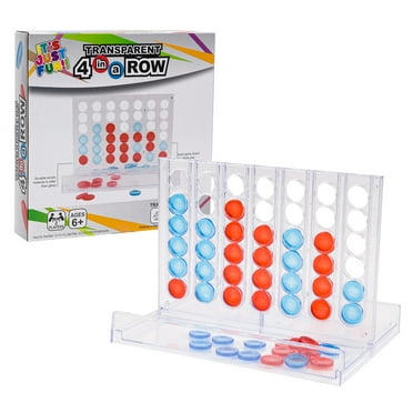 Transparent Connect 4 in a Row Game for Kids, 2 Player Strategy Board Games, Ages 6 