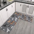 thumbnail image 2 of Dalmatian Corgi Bulldog Kitchen Rugs Sets Of 2,Anti Fatigue Kitchen Mat Rugs Non Slip Washable,Decorative Kitchen Floor Mats for Kitchen,Sink,Laundry,17"x30"+17"x47", 2 of 7