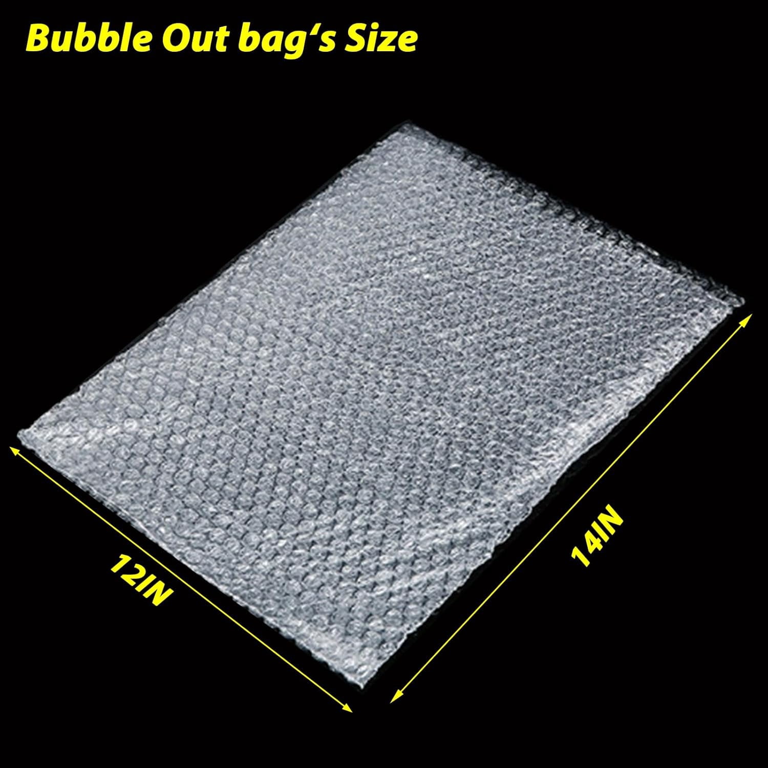 50 Pcs Bubble Pouch Wraps, 12''x14'' Clear Bubble Out Bags for Packing, Double Walled Cushioning Bags for Shipping, Storage and Moving(Not Self-Seal)