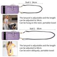 thumbnail image 6 of Allytech for Google Pixel 6 Case Cover, Detachable Crossbody Shoulder Strap Cards Slots Large Space Zipper Wallet Pocket Case Cover for Girls Women - Purple, 6 of 10