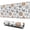 White Halloween Skull, variant on Long Mouse Pads for Desk,White Halloween Skull Pumpkin Spider Desk Mats on Top Of Desks, Desk Mouse Pad Extra Large with 3mm Non-Slip Base and Stitched Edge for Gaming,Work,Home 31.5"x11.8"