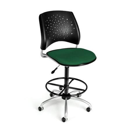- Ofminc Office Furniture Star Series Seat Height Adjustment Forest Green Armless Fabric Swivel Chair With Drafting Kit
