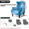 thumbnail image 7 of HUISEFOR Wing Chair Slipcovers, Stretch Wingback Armchair Slipcover, 2 Piece, 1 Wing Cover & 1 Cushion Cover, Anti‑Slip, Easy to Install, Furniture Protector, Blue Gold Marble, 7 of 7