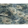 thumbnail image 3 of Ambesonne Botanical Garden Quilted Bedspread Set 3 Pcs, Cold Tones Floral, Twin, Slate Blue and Dark Teal, 3 of 4