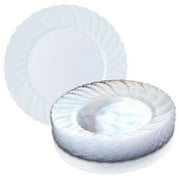 Disposable Clear Plastic Round 6" Dessert/Pastry Plates - 1 Case (180 Plates)