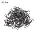 thumbnail image 3 of Fishing Barrel Swivel, 50Pcs 72lb Carbon Steel Terminal Tackle, Black, 3 of 6