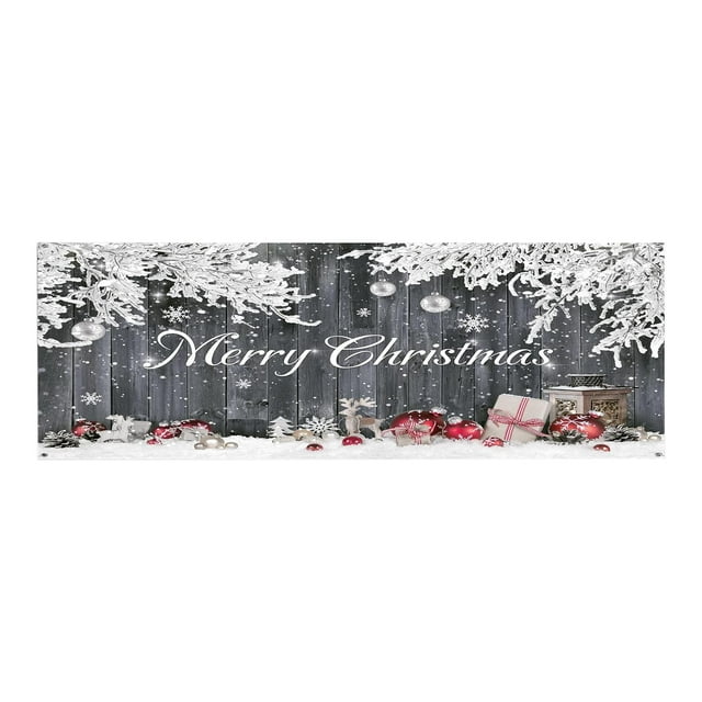 Décorations de Noël Intérieures, Couverture de Porte de Garage de Noël Flocons de Neige Colorés Décorations de Porte de Garage de Noël Fond de Noël Décorations Fête du Nouvel An d'Hiver
