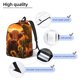 thumbnail image 3 of Disketp Vintage Sunflower Cow B print Canvas Backpack Lightweight Travel Daypack Student Rucksack Laptop Backpack-Small, 3 of 5