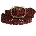 thumbnail image 2 of 1 1/2" (37 mm) Women's Oval Braided Woven Leather Belt, 2 of 2