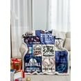 thumbnail image 3 of Yibo Baseball Gifts Blanket Flannel Soft and Comfortable Anti-static Bed Sofa Blanket, 3 of 7