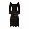 thumbnail image 4 of Fankiway Femmes Haut-Parleur Décontracté et Confortable 3/4 Manches Imprimé Grande Robe Plus Robes de Taille pour les Femmes Courbes Robes de Printemps pour les Femmes 8872, 4 of 6