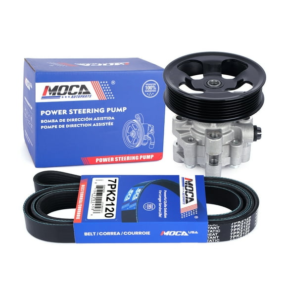 MOCA AUTOPARTS Power Steering Pump with Serpentine Belt 7PK2120 Fit for 2005-2015 Toyota Tacoma 4.0L