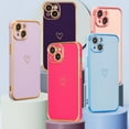 thumbnail image 5 of MYKOMI Designed for iPhone 13 Case 6.1 inch,Cute Plating Edge Love Hearts Pattern with Camera Lens Protection Phone Case for Girls Women, 5 of 9