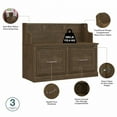 thumbnail image 3 of Woodland Entryway Bench with Doors and Wall Shelf in Ash Brown - Engineered Wood, 3 of 10