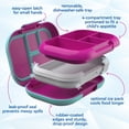 thumbnail image 6 of Bentgo Chill Kids Leak-Proof Lunch Box - 4-Compartment Bento Box with Built-In Ice Pack, 3.3 Cup Capacity, PFAS & BPA-Free, Microwave & Dishwasher Safe, Ideal Size for Ages 3 to 7 (Fuchsia/Teal), 6 of 10