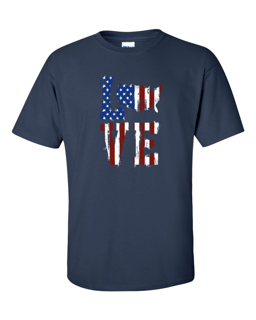 Love America United States Outline Unisex Adult Short Sleeve T-shirt - Bild 14 von 21
