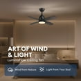 thumbnail image 5 of HOOMEDELIER 38" Black Ceiling Fans With Lights and Remote for Living Room Bedroom Chandelier Fan, 5 of 11