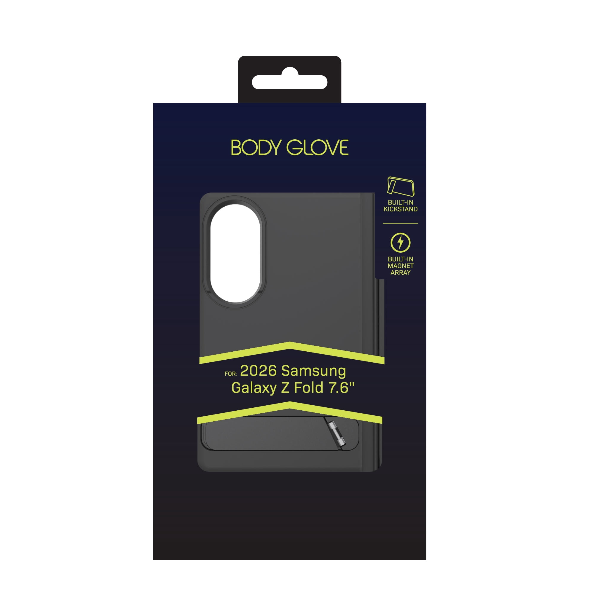 Body Glove Magnetic Compatible Phone Case with Kickstand for Samsung Galaxy Z Fold8 (Wide) - Black