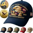 thumbnail image 3 of America 250 Years Embroidered Eagle Hat, Adjustable Patriotic Baseball Cap, 250th Anniversary Heritage Tribute for Men Women, 3 of 9