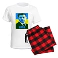 thumbnail image 5 of CafePress - Ukrainian President Zelenskyy Ukraine Flag Pajamas - Women's Short Sleeve Print T-Shirt and Pants Light Cotton Pajama Set, 5 of 7