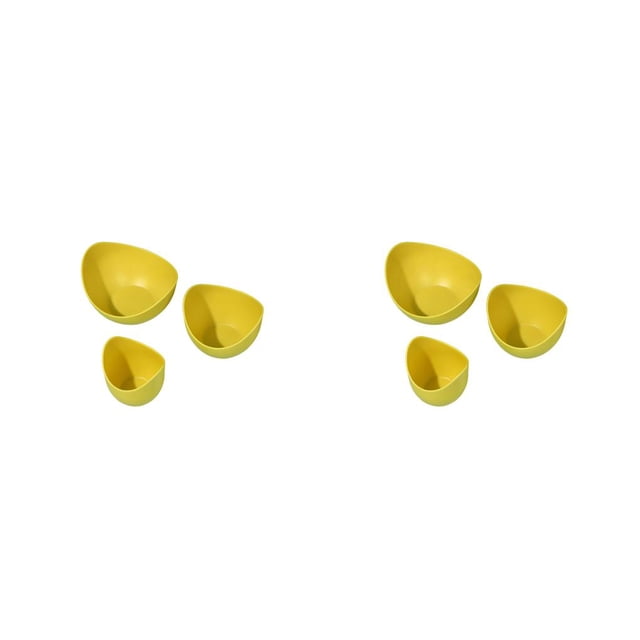 Naiovety Paquete de 3 platos de frutos secos, cocina, semillas de apertura grande, platos para aperitivos, bandejas lavables, cuencos para tortitas de Amarillo 2piezas Naiovety CBP457373