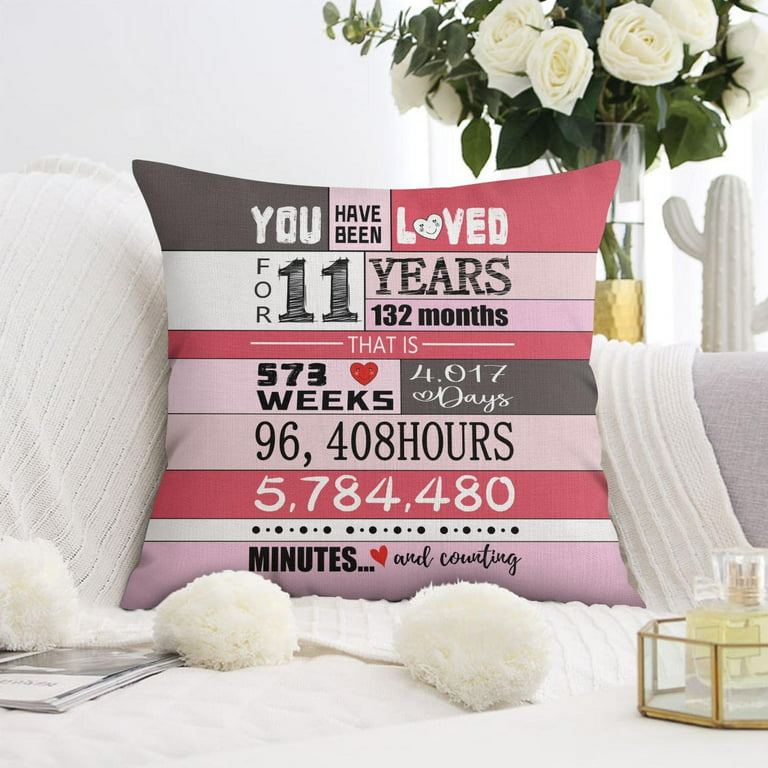  11 Year Old Girl Birthday Gift Ideas - Pillow Cover 18x18  11th Birthday Decorations for Girls - Birthday Gifts for Girls Age 11-11 Yr  Old Girl Gifts - Eleven Year Old