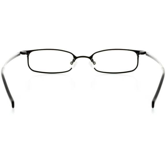 Unisex Optical Eyewear - Rectangle Shape, Metal Full Rim, Matte Black