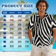 thumbnail image 6 of Xixirimido Zebra Stripe Black Print Hawaii Couple Matching Outfit Men's Hawaiian Shirt and Women's Summer Sleeveless Dress Soft Midi Beach Dresses Matchable Couple Outfits, S, 6 of 7