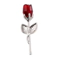 thumbnail image 3 of QSTDGVPW Crystal Rose Flower Ornaments Tabletop Glass Collectible Statues for Home Decor Red, 3 of 9