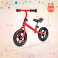 thumbnail image 2 of HoneyJoy Kids Balance Bike No Pedal Training Bicycle w/ Adjustable Handlebar & Seat Red, 2 of 9