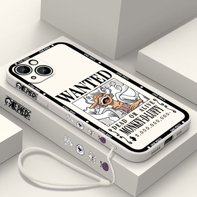 Ones Pieces Luffys Gear 5 Phone Case For Apple iPhone 15 14 13 12 11 Pro Max Plus 8 7 SE Liquid Left Rope Capa Cover