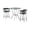 Silver, variant on Armen Living Naomi and Lorin 3PC Stainless Steel Counter Dining Set in Silver