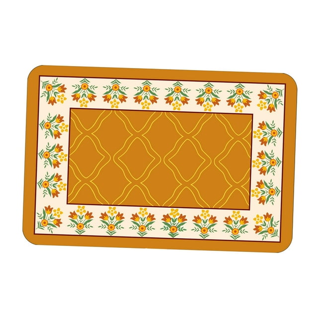 DOLITY Kitchen Absorbent Drain Pad Dinnerware Placemat Dish Drying Mat Farmhouse Dishes Orange