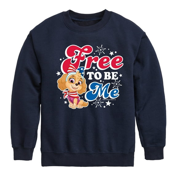 Paw Patrol - Americana - Free to be Me - Toddler & Youth Crewneck Fleece Sweatshirt