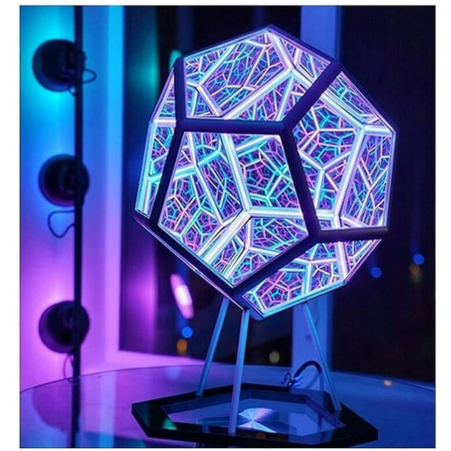 Lampe d'Art Couleur Dodécaèdre Infini Usb Rechargeable Décoration de Bureau à Domicile