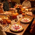 thumbnail image 4 of YingYouFu 16PC Happy Friendgiving Paper Plates,7In Autumn Pumpkin Maple Leaf Theme Dessert Plate for Cake Pizza Disposable Party Decoration Supplies for Friendsgiving Thanksgiving Party Supplies, 4 of 6