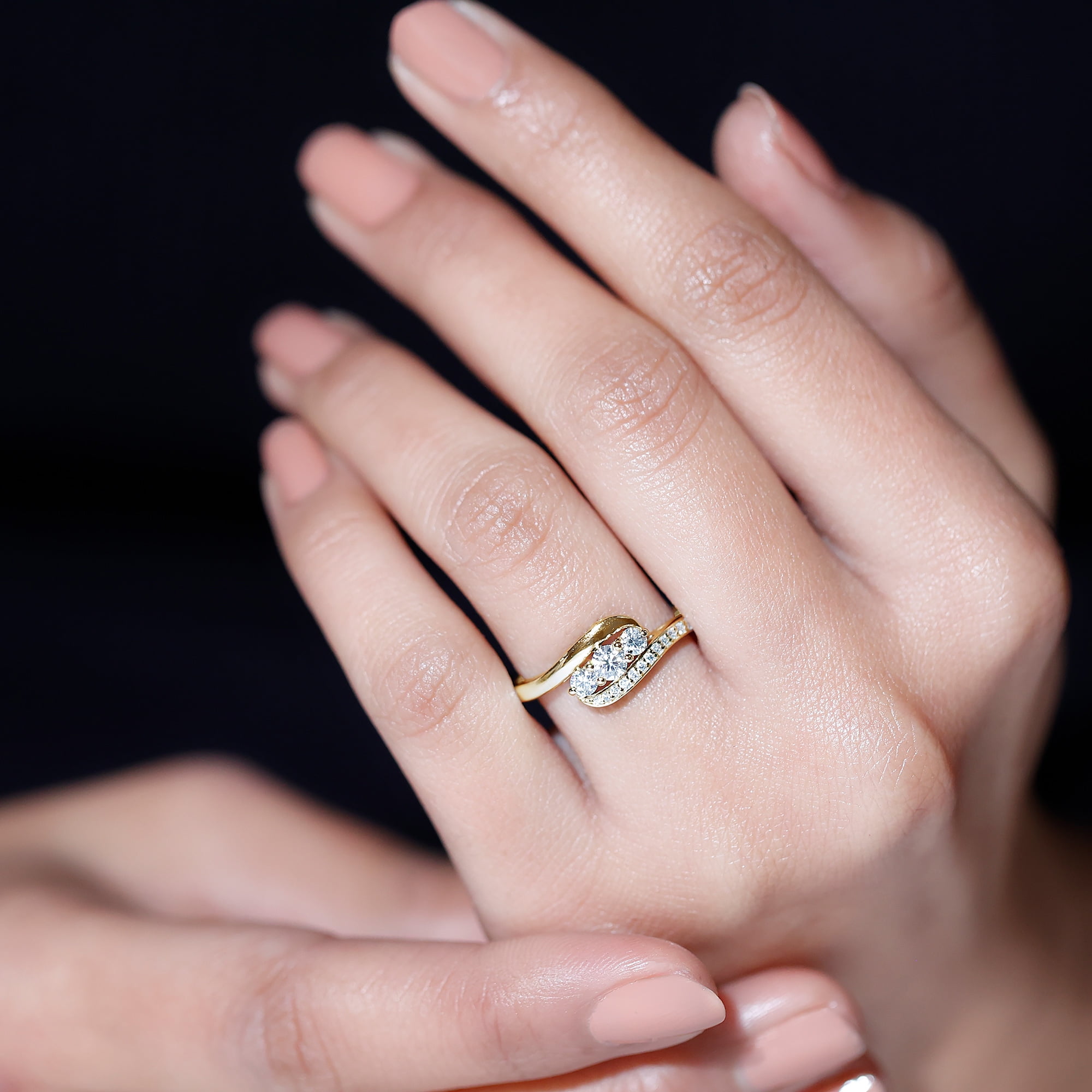 Sarah 3 Stone Diamond Ring | Gold rings fashion, Womens jewelry rings, Gold  ring designs