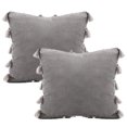 thumbnail image 1 of Funda de almohada decorativa bohemia con borla para sofá cama, funda de cojín suave, 18 x 18 "/45 x 45 cm, 1 of 5