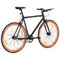 Fixed Gear Bike Black and Orange 700c 55 cm