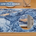 thumbnail image 5 of Boho Modern Abstract Area Rug 5x7 Machine Washable, Non-Slip Backing, Soft Low Pile Faux Wool Carpet for Living Room, Bedroom, Dining Room, 5 of 9
