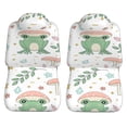 thumbnail image 3 of LAKIMCT Frog Mushrooms Pattern Car Seat Covers Vehicle Front Seat Covers Universal Fit Seat Protector, 3 of 9