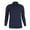 Navy, variant on Monterey Club Women's Solid Tailored Collar Long Sleeve Golf Polo Shirt #2671
