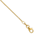 thumbnail image 3 of 14K Solid Yellow Gold 0.9mm Box Link Chain Necklace, 3 of 9