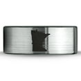 thumbnail image 2 of Tungsten Minnesota North Star State Band Ring 8mm Men Women Comfort Fit Brushed Gray Flat Cut Black Polished, 2 of 4