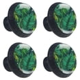 thumbnail image 2 of 4 Pcs Tropical Leaves Knobs for Kitchen Cabinet Cupboard Dresser Bookcase Drawer Pulls Handles Round Home Decor, 2 of 8