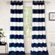 thumbnail image 1 of Cortinas DriftAway con paneles térmicos a rayas azul marino para oscurecer habitaciones, 1 of 9