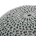 thumbnail image 4 of GDF Studio Light Gray Cotton Round Pouf, 4 of 5