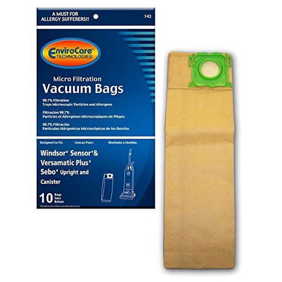 EnviroCare Commercial Vacuum Cleaner Allergy Bag, Pack of 10