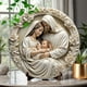 thumbnail image 4 of Belén Redondo de Madera con La Imagen de La Natividad y La Resurrección, Decoración Decorativa para Colgar En La Pared o para El Bautizo., 4 of 6