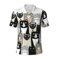 thumbnail image 2 of Daiia Colors Cats Pattern Men’s Polo Shirts,Solid Deck Shirt,Classic Fit, Breathable Cotton Polo for Casual and Sport Wear-X-Large, 2 of 9